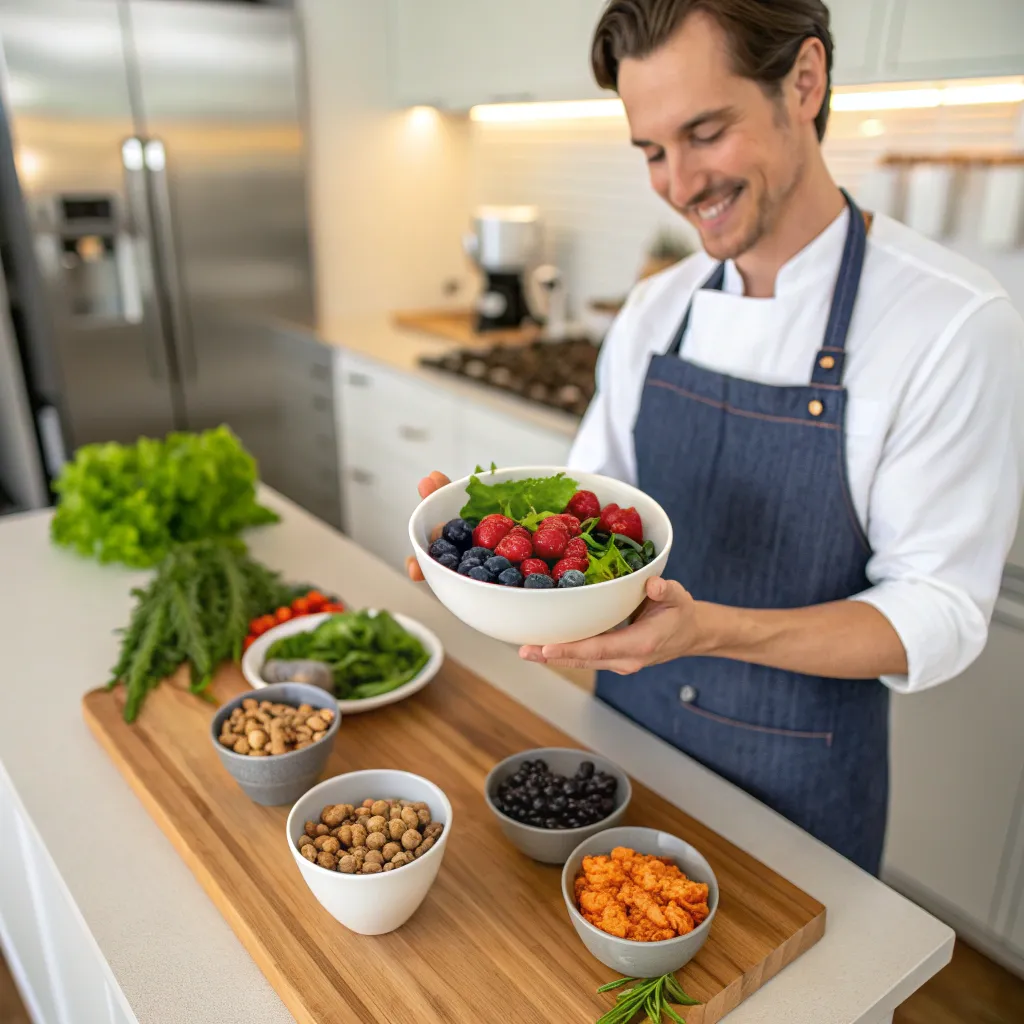 Instructor demonstrating superfood recipes